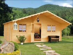 Srubová chatka, zahradní chata, dřevěná chata k rekreaci