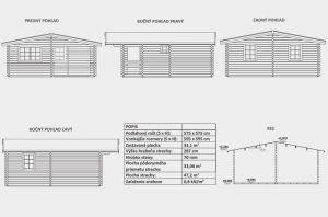 Víkendová srubová chata DENY ,síla stěny 70 mm, dřevěná chata, rekreační chata , zahradní chata. Výrobce 3
