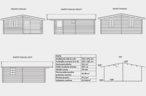 Víkendová srubová chata DENY ,síla stěny 80 mm, dřevěná chata, rekreační chata , zahradní chata. Výrobce 3