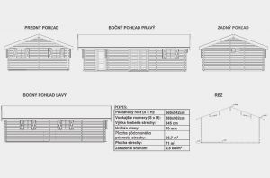 Rekreační srubová chata Karolína 70, dřevostavba, srub, Výrobce 3