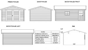 Dřevěná garáž Karin, srubová garáž, garáž ze dřeva Výrobce 3