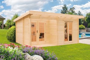 Moderní zahradní chatka Viola A, srubová chata, dřevěná zahradní chata, zahradní domek. Síla stěny 40 mm Výrobce 3