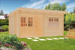 Moderní zahradní chatka Viola B, srubová chata, dřevěná zahradní chata, zahradní domek. Síla stěny 40 mm Výrobce 3