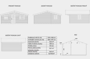 Srubový zahradní domek PÁJA 40, dřevostavba, zahradní chata, srubová chata Výrobce 3