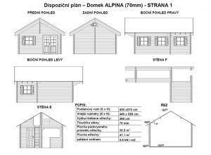 Víkendová srubová chata ALPINA 70 bez terasy s galerií, zahradní chata s galerií, dřevěná chata, dřevostavba na zahradu Výrobce 3