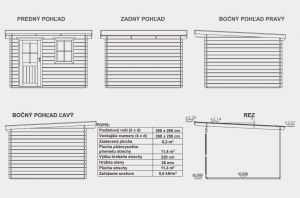 Zahradní chatka A2, síla stěny 28 mm, domek na nářadí A2, dřevěná zahradní chatka, chatka na nářadí Výrobce 3