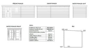 Zahradní chatka Relax modul 2, síla stěny 28 mm, moderní zahradní domek s přístavkem. Výrobce 3