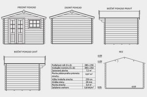 Zahradní chatka STEYR 2C. Nářaďový domek, domek na nářadí, dřevěný zahradní domek. Výrobce 3