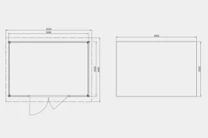 Zahradní chatka, zahradní domek, dřevěná chatka na nářadí, síla stěny 28 mm Výrobce 3