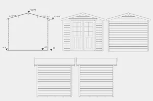 Zahradní chatka, zahradní domek, dřevěná chatka na nářadí, síla stěny 28 mm Výrobce 3