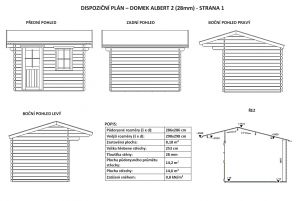 Zahradní domek ALBERT 2, síla stěny 28 mm. Nářaďový domek, zahradní chatka, dřevěná zahradní chata. Výrobce 3