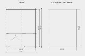 Zahradní domek Jirka 1, síla stěny 28mm.Zahradní chatka Jirka 1 Výrobce 3