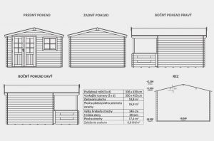 Zahradní domek Jirka 1, síla stěny 28mm.Zahradní chatka Jirka 1 Výrobce 3
