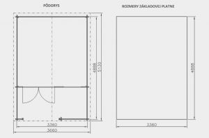 Zahradní domek Jirka 2, síla stěny 28mm.Zahradní chatka Jirka 2 Výrobce 3