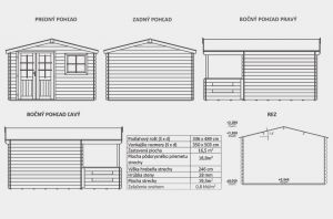 Zahradní domek Jirka 2, síla stěny 28mm.Zahradní chatka Jirka 2 Výrobce 3