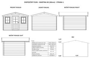 Zahradní domek Martina B2, síla stěny 40 mm. Nářaďový domek, zahradní chatka, dřevěná zahradní chata. Výrobce 3
