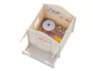 Dětský hrací domeček TÝNA síla stěny 19 mm, dřevěný dětský domek, zahradní domek pro děti Výrobce 3