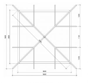 Zahradní altán 4 stranný 300x300cm bez zábradlí, zahradní pavilon 4 stranný 300x300cm Výrobce 3